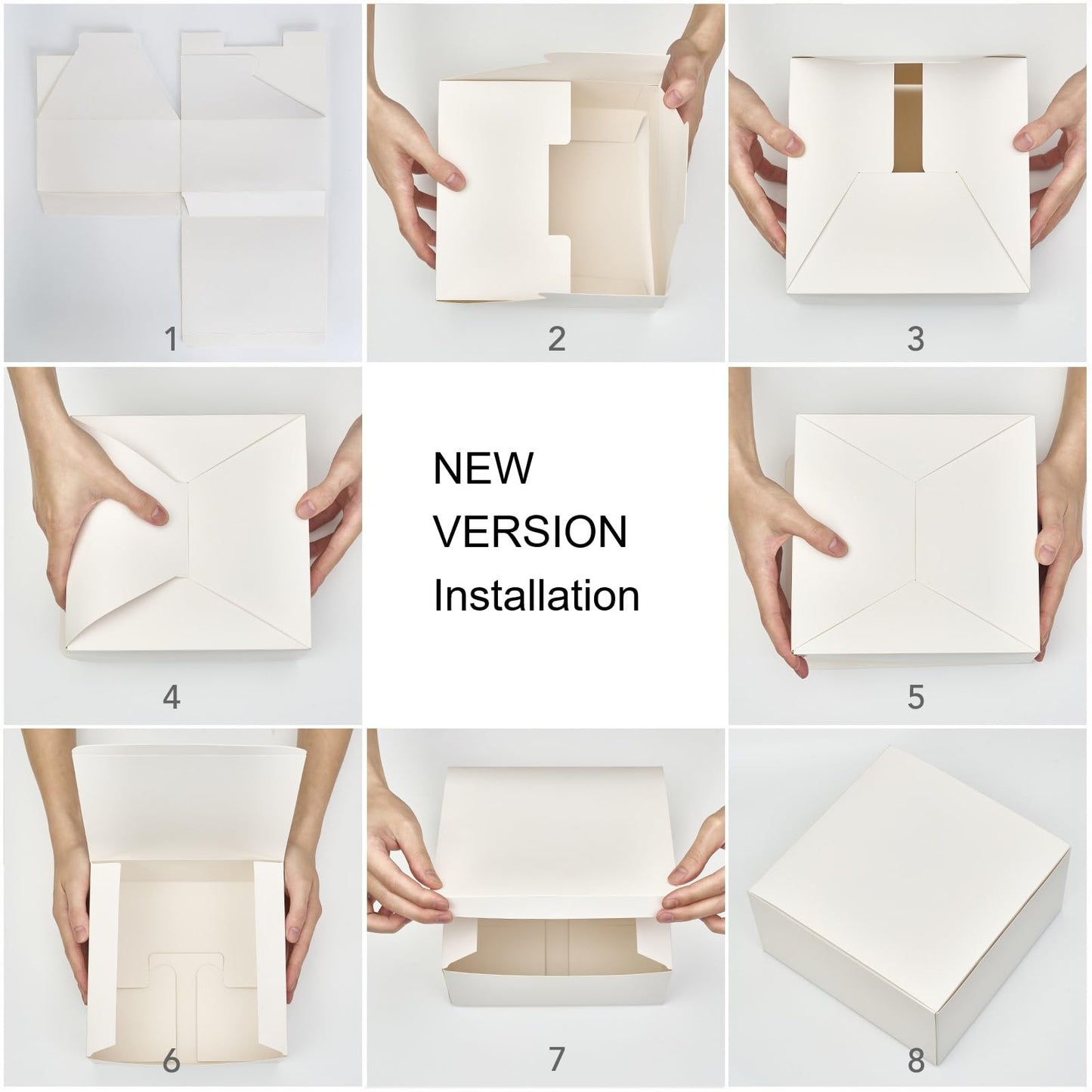 MESHA 3x3x3'' 100PC Cardboard Gift Boxes with Lids, Small for Bridesmaid Groomsmen Gifts,Cupcakes, Crafting, Party Wedding Favor, Bridal Baby Shower, White