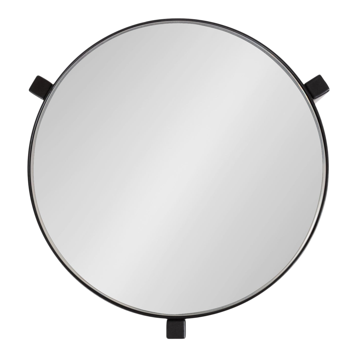 Kate and Laurel Aguilar Modern Mirrored Round Drink Table, 9 x 9 x 23, Black, Metal Accent Table with Mirrored Tabletop and for Use as Small Plant Stand