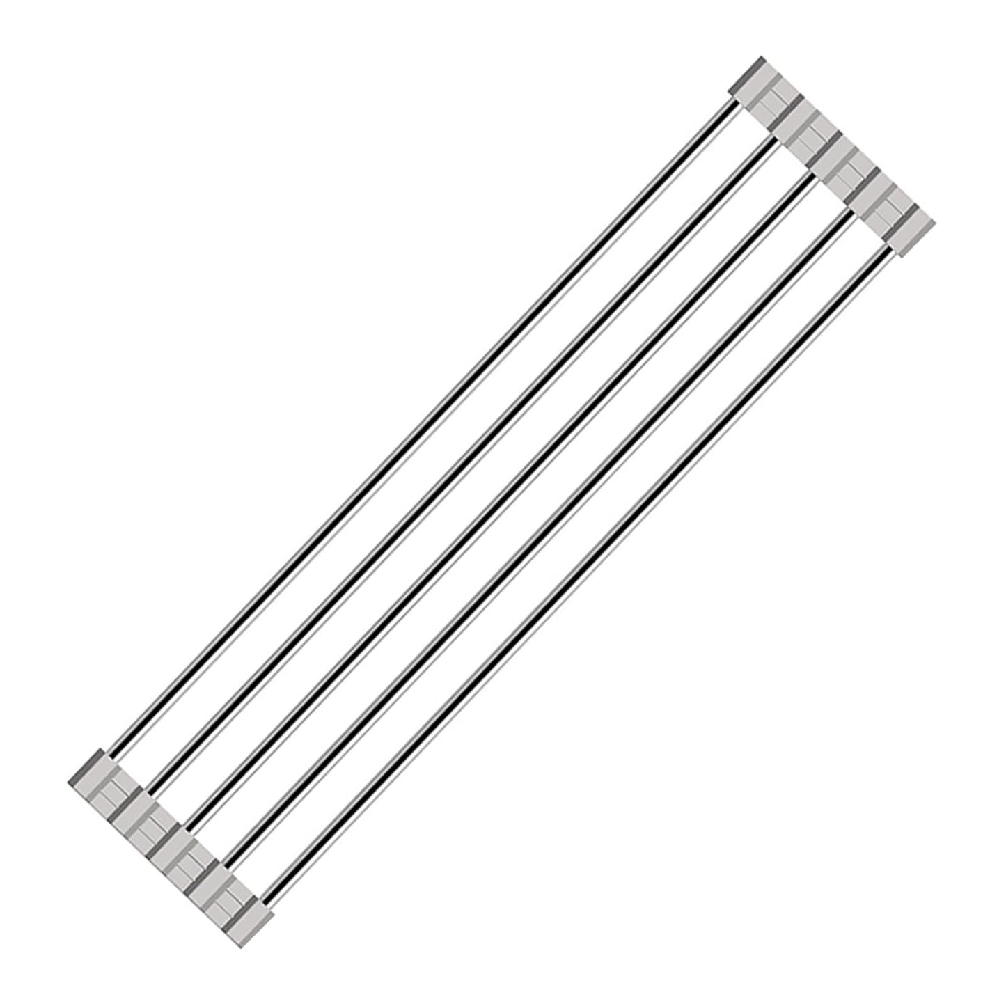 Ahyuan Roll up Dish Drying Rack Over The Sink Kitchen Roll up Sink Drying Rack Portable Dish Drainer Foldable Dish Drying Rack (Warm Gray, 17.8''X17'')