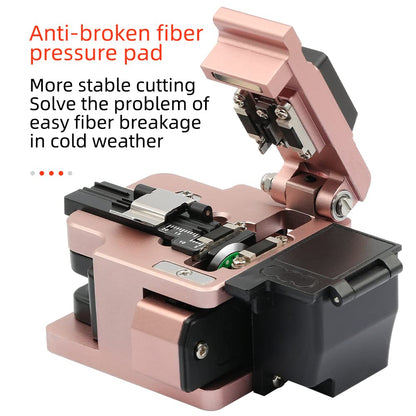 Fiber Cleaver Tool Cable Cutting Knife FTTH Fiber Optic Cables Knife Tools Cutter High Precision Cleavers 24 Surface Blade HS-30 Golden