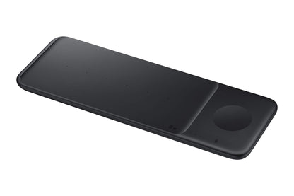 Samsung Electronics Wireless Charger Trio, Qi Compatible - Charge up to 3 Devices at Once - for Galaxy Phones, Buds, Watches, and Apple iPhone Devices, Black (US Version)