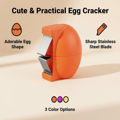 2026 New 3Pcs Stainless Steel Egg Shell Opener, Multifunctional Egg Cracker Tool for Raw & Hard-Boiled Eggs, Handheld Kitchen Gadget for Easy Peeling, Separating & Home Baking