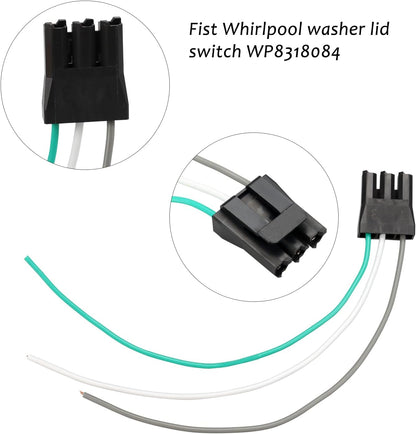 Lid Switch Connector Wire Harness for WP2172937, 2172937, AP6005924, 6005924, PS1173898