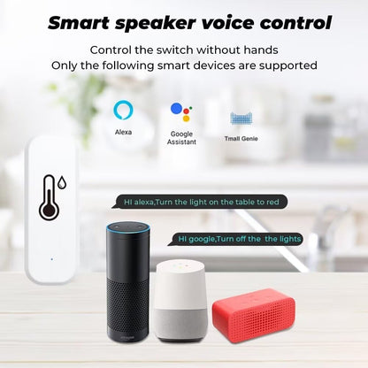 Wifi & Bluetooth Temperature and Humidity Sensor - Compatible with Alexa and Google Home (1 Pack)