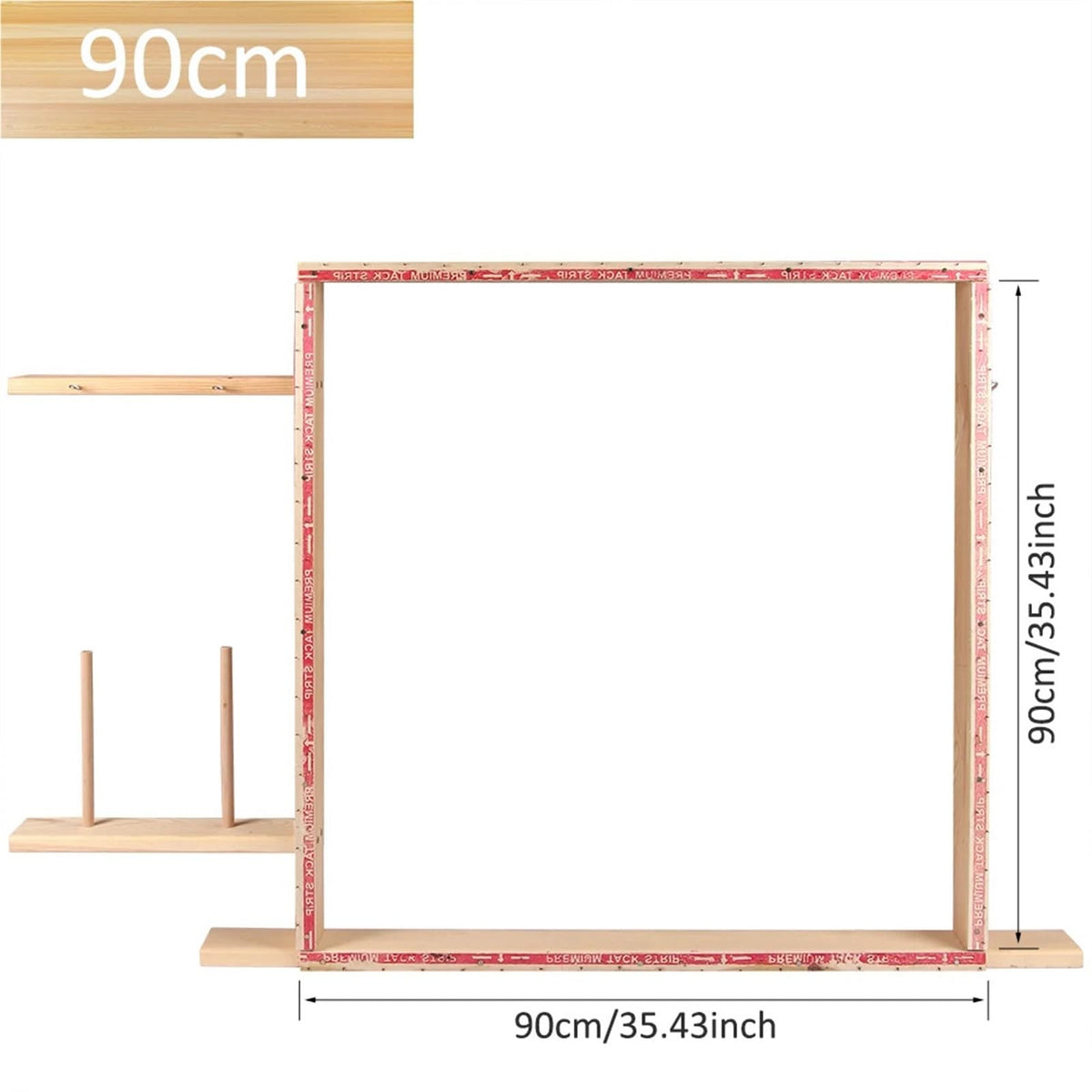 Cross Stitch Frame Rug Tufting Frame Wooden Making Kit Tabletop Display DIY Crafts Table Stand Tapestry Tool(90cm-1Kit)