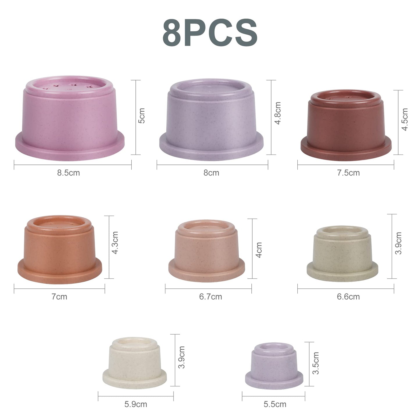 Baby Stacking Toy Cups,Toddler Stackble Bath Toy for 1-3,Nesting Cups Pool Toys for 6-12 Months Infant,Kids Early Educational Montessori Gift for 2-4 Years Old Boys Girls