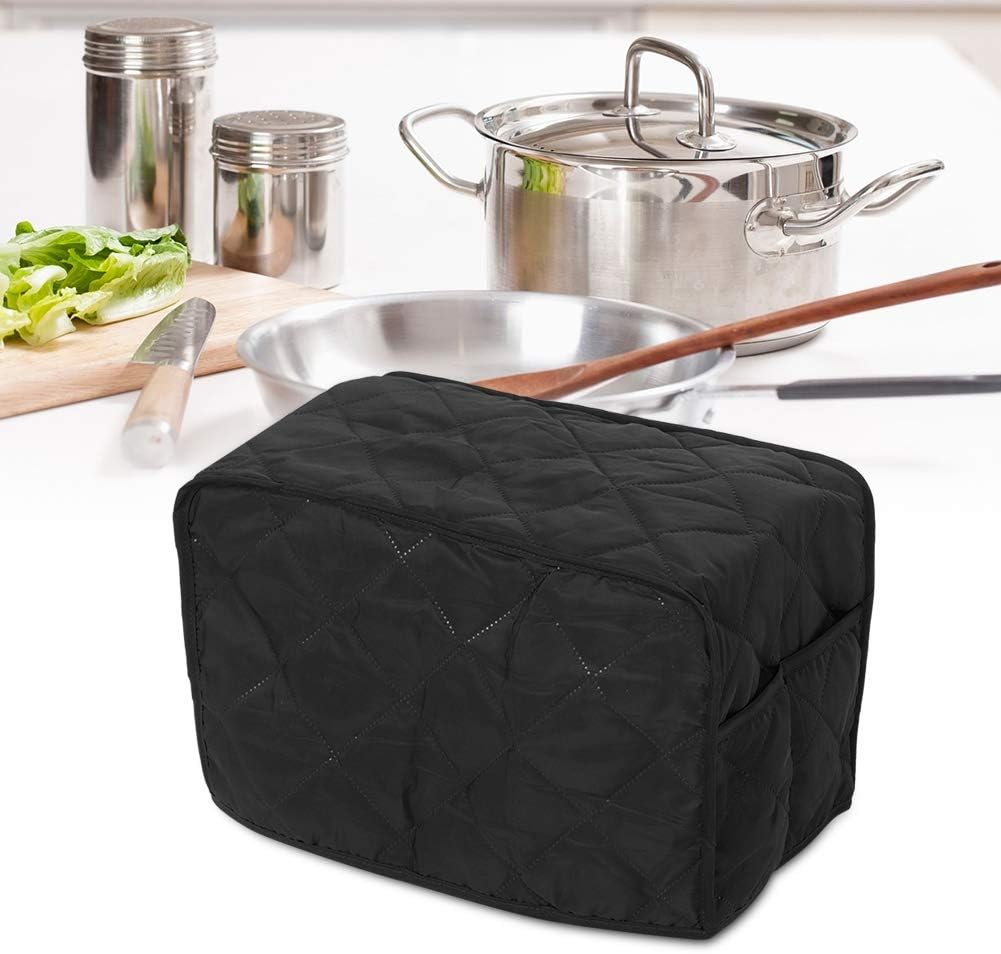 Cooker Cover Protector, Quality Polyester Pongee Dust Cover for Electrical Appliances (Black, 40.6 * 23 * 25.4cm)