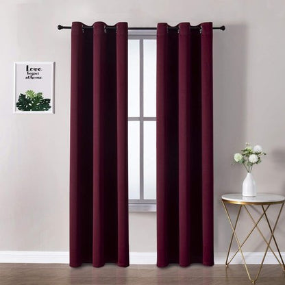 ChrisDowa Blackout Curtains - Thermal Insulated Room Darkening Panels, Burgundy Red, 42W x 84L - 2 Set