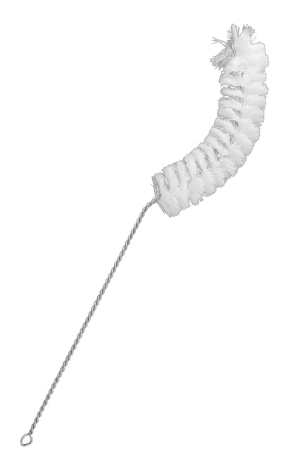 EISCO Curved, Flask Cleaning Brush, 15" - Twisted Stainless Steel Wire Handle - Ideal for Labware, Glassware, Beakers, Bottles, Jars, Cups, Vases up to 6.25" Diameter