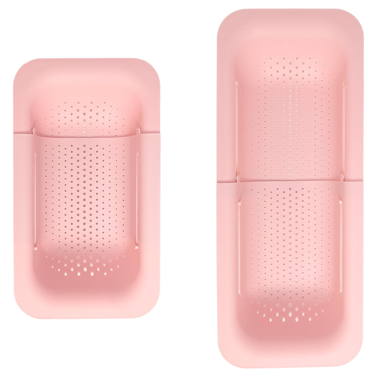 Paris Hilton Over the Sink Expandable Colander, Extendable Strainer, Adjustable from 14.5 inches to 19.5 inches, Fits most kitchen sinks, Made without BPA, Pink