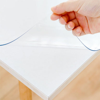 14 24 Inch 1.5mm x Clear Table Cover Protector, Clear Desk Mat, Table Protector, Plastic Table Cover, Vinyl Table