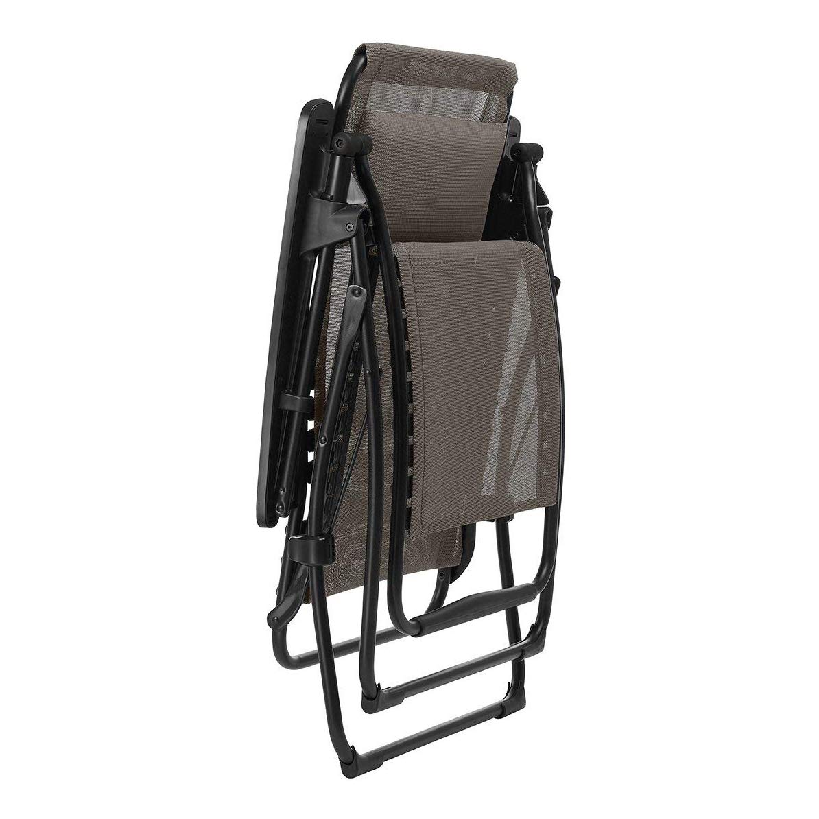Lafuma LFM3118-8717 Futura Batyline One Size Zero Gravity Recliner Chair, Portable Outdoor Lounge Chair with Steel Frame, Graphite