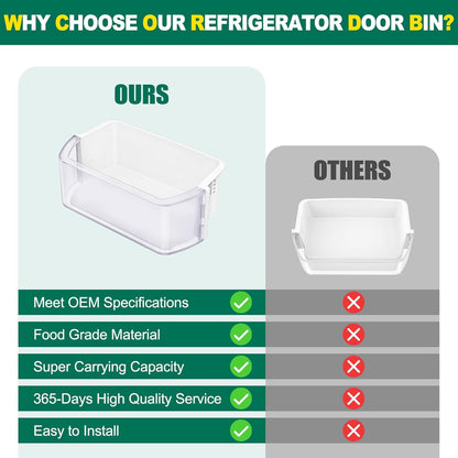 UPGRADED DA97-12935A Refrigerator Door Bin Replacement for Samsung Fridge Parts, Left and Right Door Shelf Basket