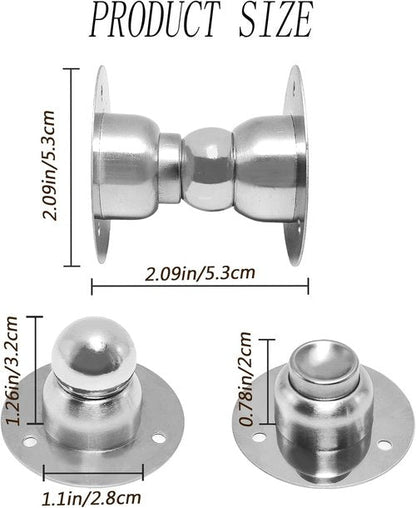 Cucumis Magnetic Door Stopper - Heavy Duty Stainless Steel Mini Soft-Catch | Wall Mount for Home & Office