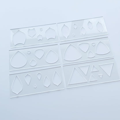 Ipaakband Mandala Art Stencils, 6 Geometric Shapes with 5 Sizes, Drawing Pattern Making Tools