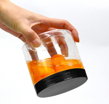 Lainrrew 8 Pcs 14oz Plastic Jars with Lids, Clear Round Storage Containers for Kitchen, Home, Crafts