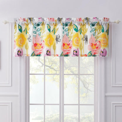 Greenland Home Watercolor Dream Window Valance, White - 84 x 19