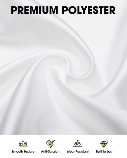 Pureegg Rectangle Table Cloth 60" x 102" – Durable Polyester Tablecloth Offers Reusable & Washable Protection, Ideal for Outdoor Party, Picnic, Wedding, Banquet and Birthday, 9 Pack, White
