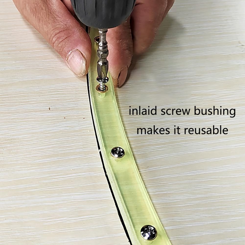 JCFANTS 78inch Flexible Curve Template, Router Template Woodworking Profiling Strip, Professional Contour Flexible Curve Tool Ideal for Wood Curve Pattern Making Tools (Green)