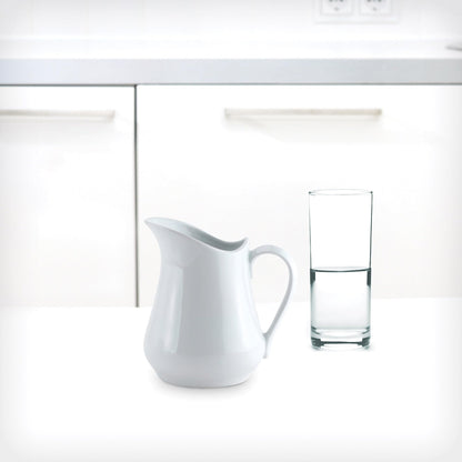 HIC Kitchen Creamer Pitcher With Handle, Fine Porcelain, 16-Ounce Capacity, For Coffee, Tea, Dressings, Syrups, Sauces