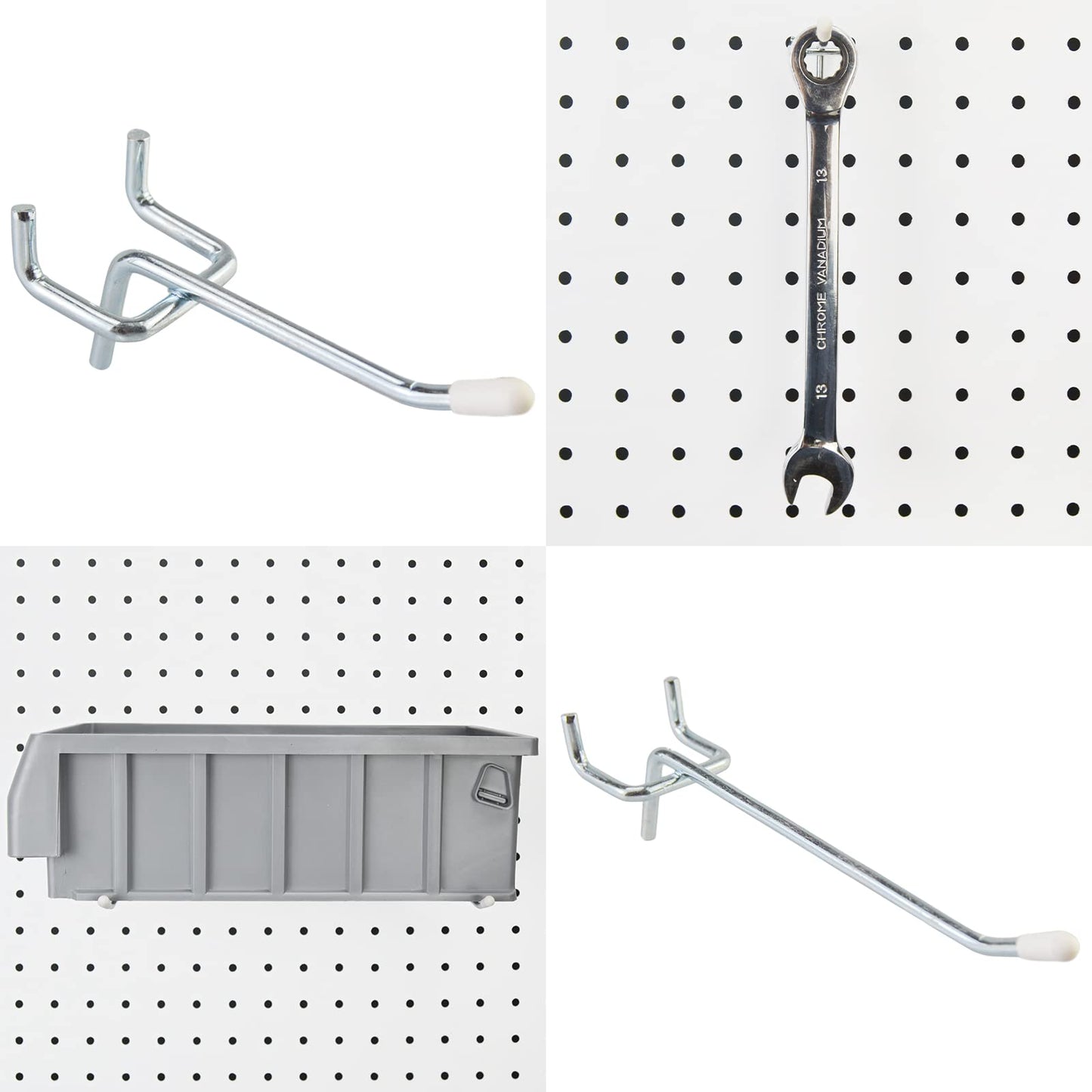 G.CORE Peg Board Organizer 21 Pack, Pegboard Accessories with Baskets Cups Hooks - 1/8" & 1/4" Peg Board Wall Tool Organizers, Utility Holders & Hangers for Garage Craft Workbench