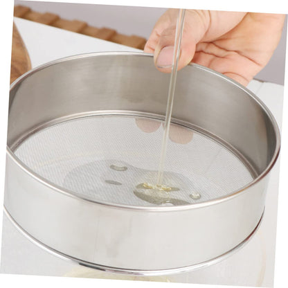 PRETYZOOM Stainless Steel Fine Mesh Flour Sifter 11.81 Inch Handheld Round Sieve Strainer for Baking Cake Bread Pastry Sugar Kitchen Tool