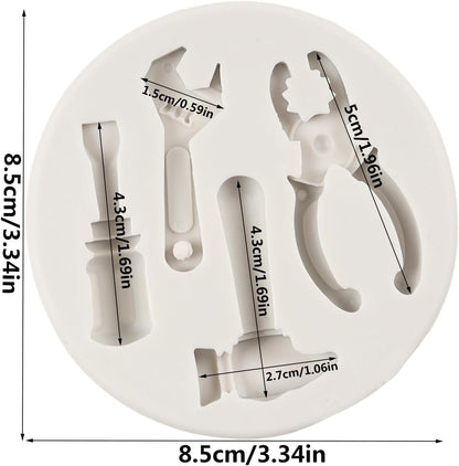 Hand Tools Silicone Mold, Construction Tools Chocolate Fondant Molds for Cake Decoration and Crafts