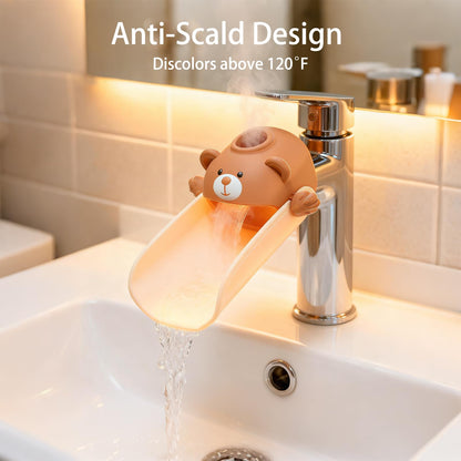 Skyroku Toddler Faucet Extender & Blue Bathtub Spout Cover, Sink Extender with Temperature Sensor for Bathroom Sinks, Kitchen, Bathtubs, Bundle and Save! (BrownGrey)