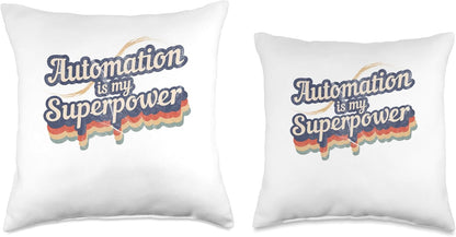 Superpower Design Automation Throw Pillow, 16x16, Multicolor