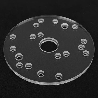 Universal Router Base Plate Kit, Acrylic Base Plate with Brass Centering Pin Screws for Trim Routers Woodworking, Power Routers