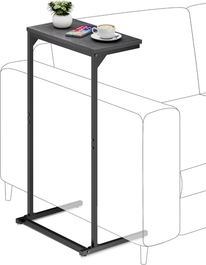 28.7 inch TB01BK071 TUTOTAK C Shaped End Table, Tray Table, Small Side Table, Tall Couch Table, Tv Tray, Sofa Table