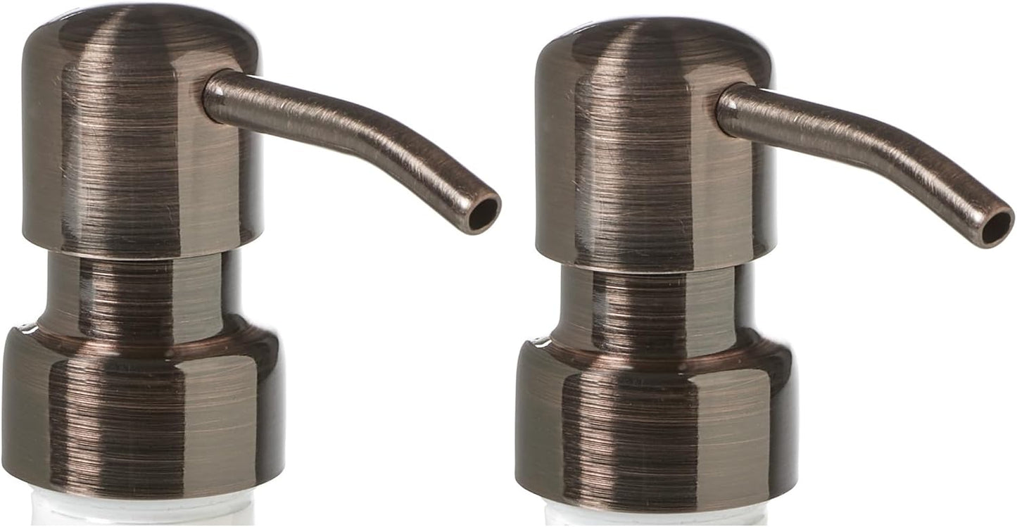 Soap Dispenser Pump Replacement, Gun Metal Bronze Soap Pumps, 2-Pack