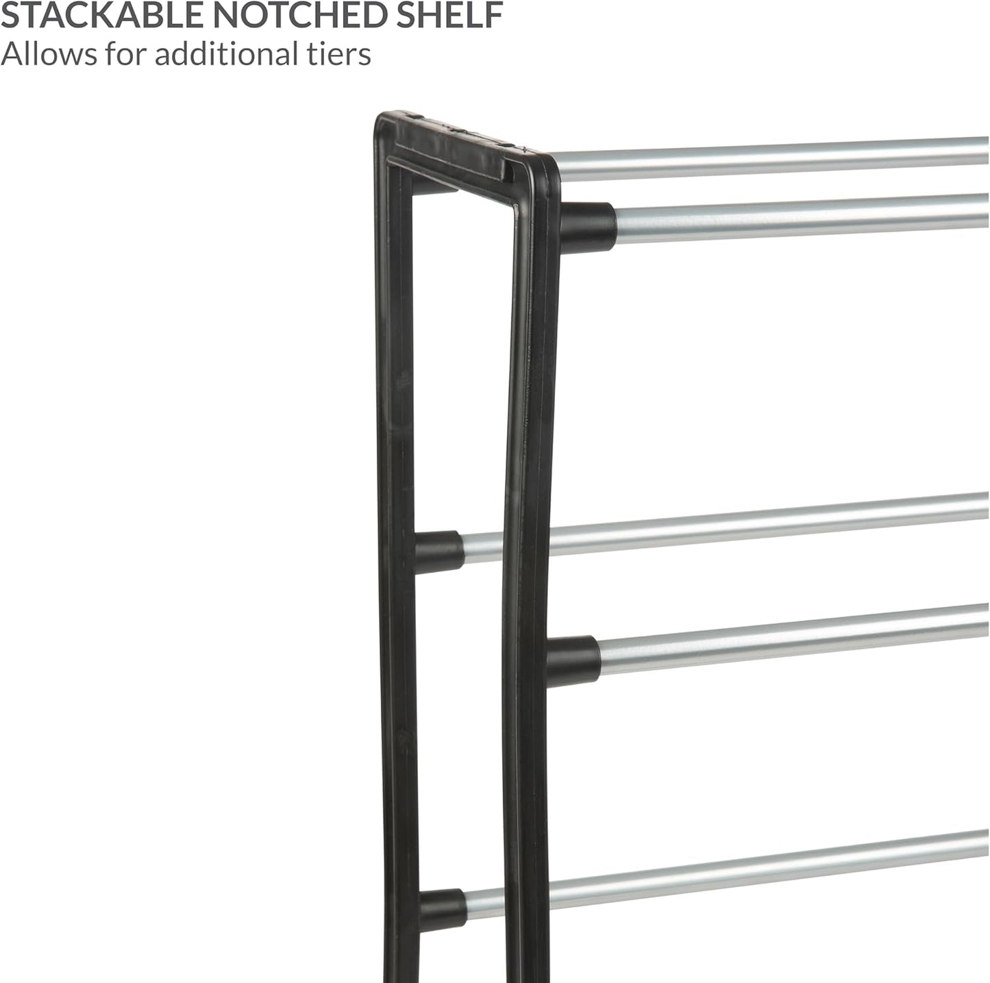 12 Closet Simplify Stackable Shoe Rack | Holds Pairs of Shoes | Maximize & Bedroom Space | Good for Sneakers | Boots |