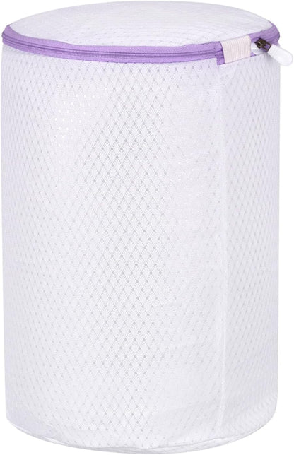 uxcell Shoes Washing Bag, 7.9 x 15 Inch Cylinder Mesh Laundry Bags for Sneakers and Delicates