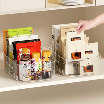 Reflygen Kitchen Organiser,Multi-Compartment Spice Packet Storage Box Suitable For Kitchen,Fridge And Spice,Tea Bag,Seasoning Packet Storage(Transparent)