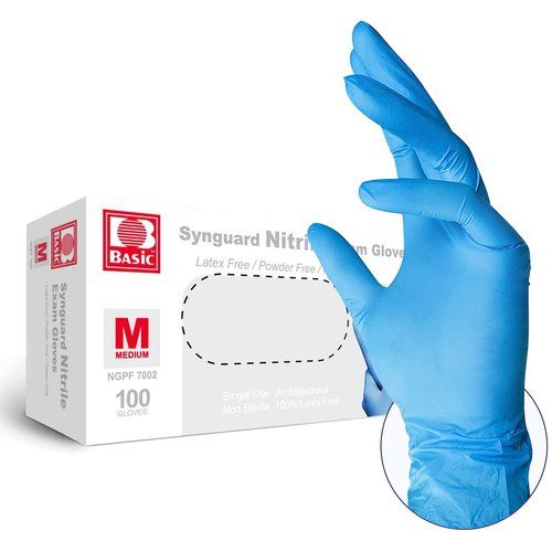 INTCO Basic Nitrile Exam Gloves, Medical Gloves Disposable Latex Free Powder-Free For Exam, Food Prep Cleaning, Small Case of 1000, NGPF7001