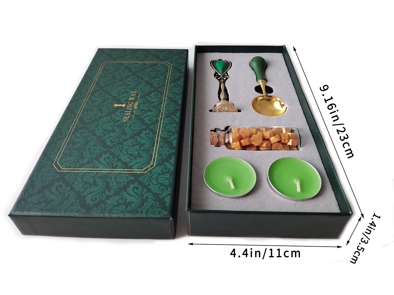 YOSENLING Fancy Letter J Wax Seal Stamp Set, European Style Kit Gift Box, Vintage Personalized Stamp for Letter Cards Invitations