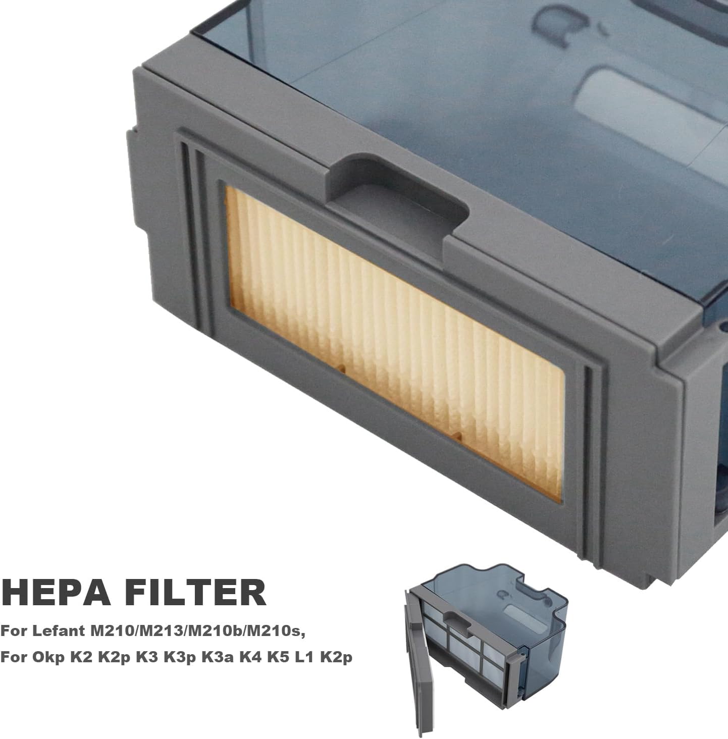 Usoway Robot Vacuum Replacement Parts for Lefant M210/M213/M210b, Okp K2 K2p K3 K4 K5 L1, 7pc Set