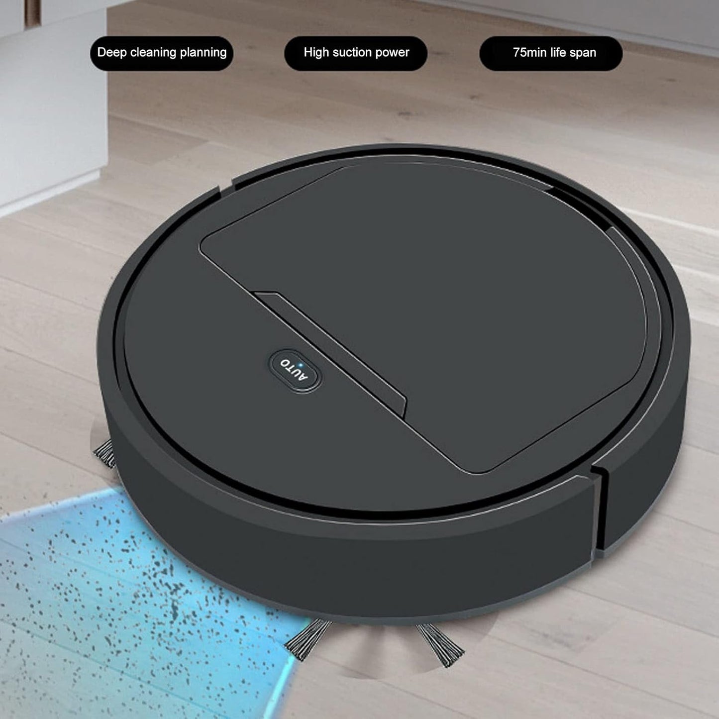 ZJchao 3 in 1 Sweeping Robot Vacuum, USB Vacuum and Mop, Low Noise Household Robot for Pet Hair
