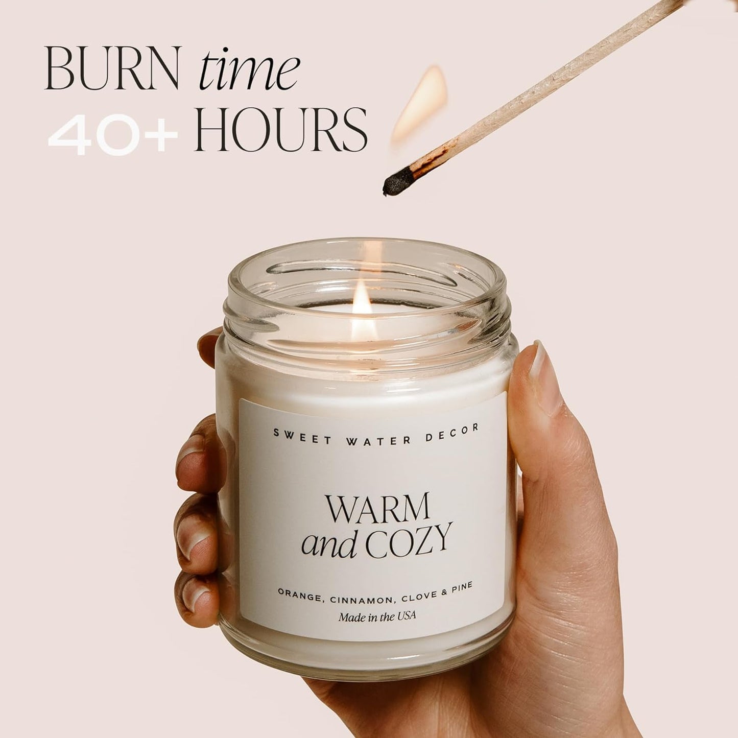 Sweet Water Decor Rose Candle, Jasmine Candle with Pink Peppercorn Scent, 100% Cotton Wick, 40 Hours Burn Time