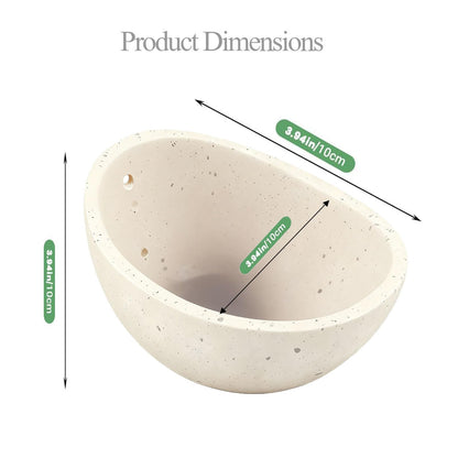 Ceramic Herb Stripper Bowl with Multiple Hole Sizes for Leaves and Stems, Small (white)
