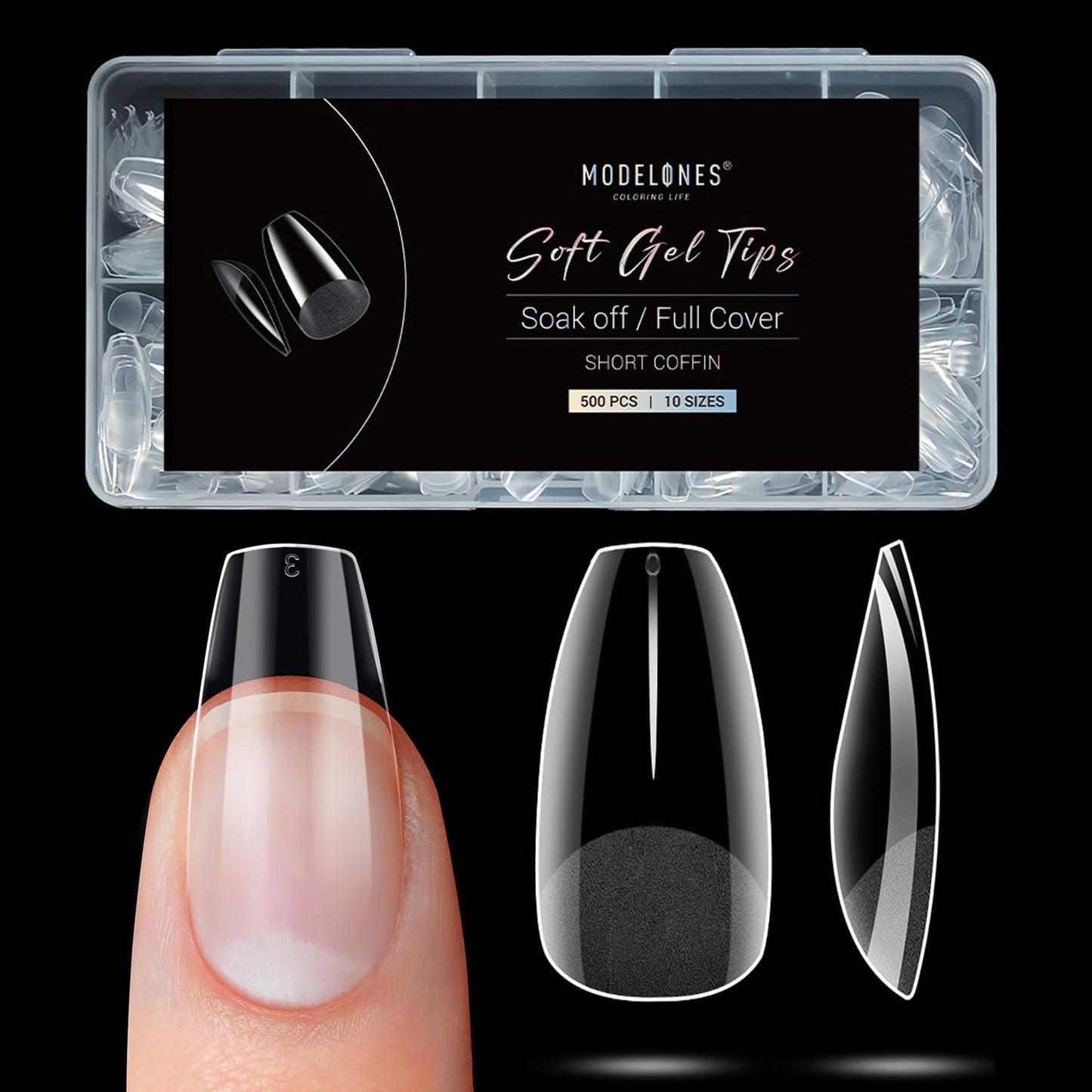 modelones 9 in One Gel Nail Glue Brush On Nail Glue 15 ml for Tips, Rhinestones, Base Coat, Blooming Art Gel Kit for Press on Nails Acrylic Tips U V Lamp Needed 2Pcs