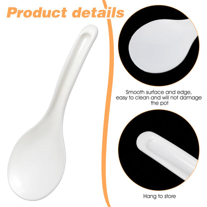 Curved Standing Rice Spoon Paddle, 2Pcs Non Stick Rice Scooper Potato Serving Spoon, Heat Resistant Cooker Scoop Paddle