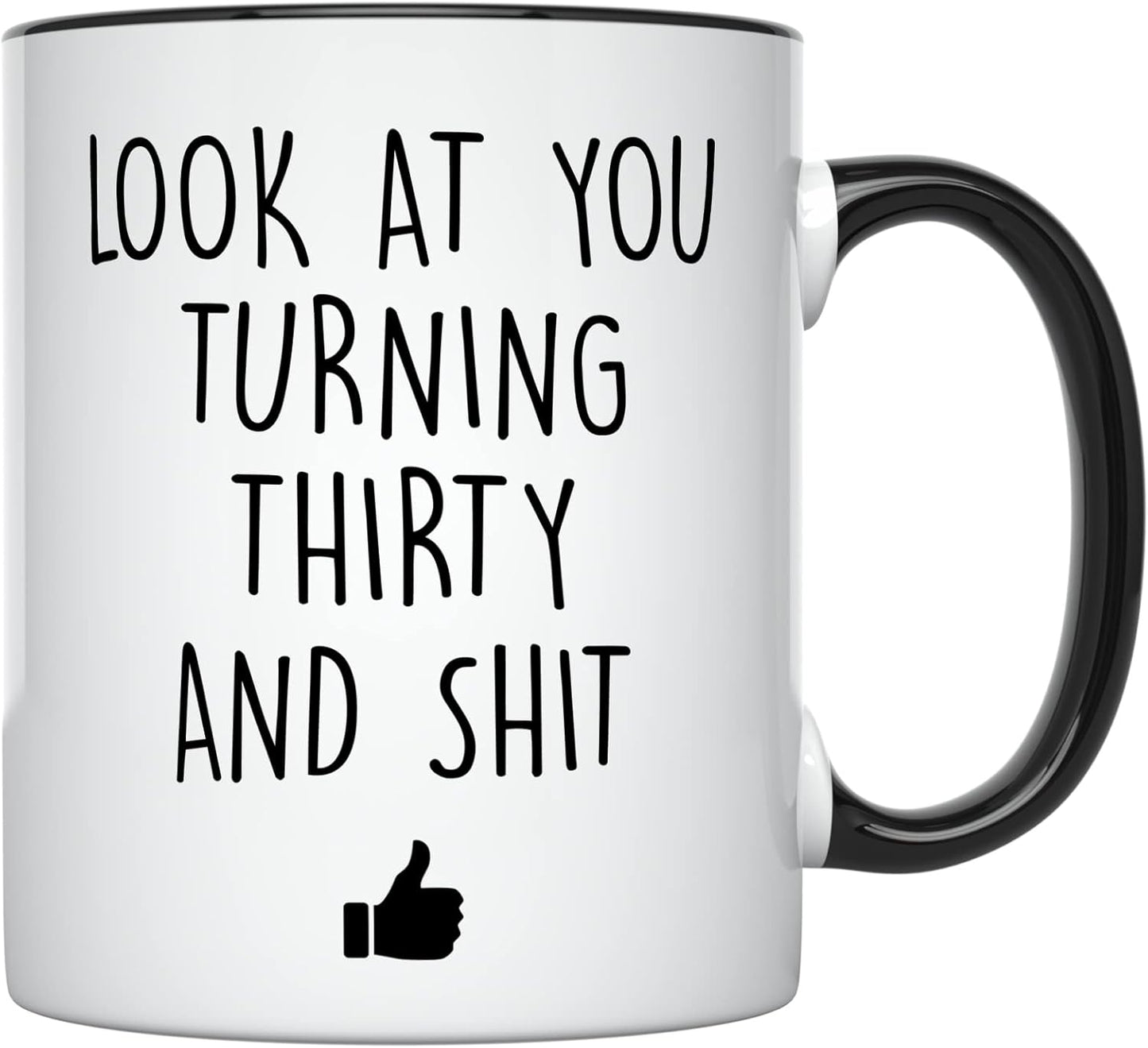 YouNique Designs Funny Turning 30, 30th Birthday Coffee Mug for Him, 11 Ounces, Cup for 30 Year Old Men
