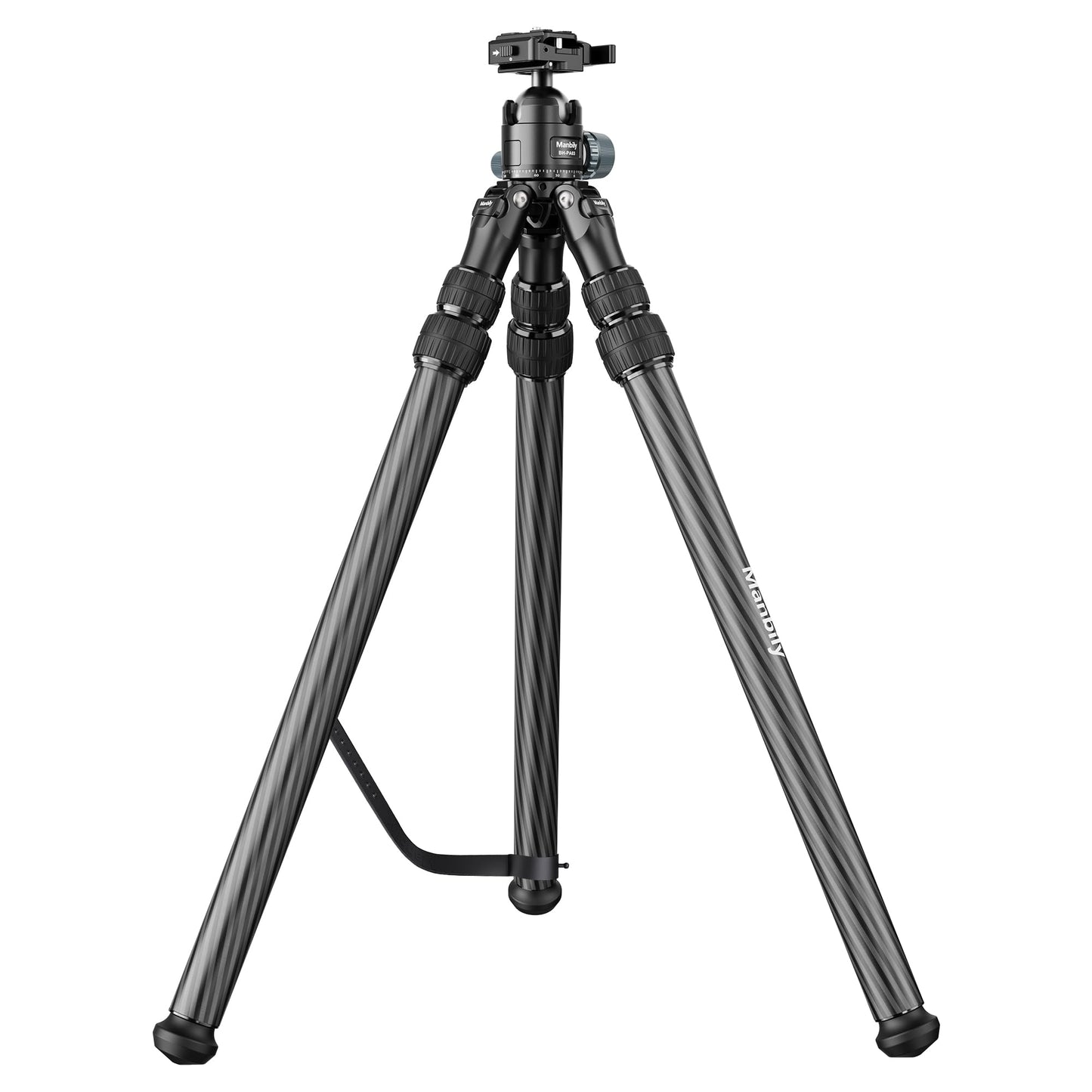 Manbily Carbon Fiber Hunting Tripod with 44mm Ball Head and Arca Swiss & Picatinny Adapters, 63" Heavy Duty Stable Inverted Tripod for Hunting, Shooting, and Outdoors (WZ-2836)