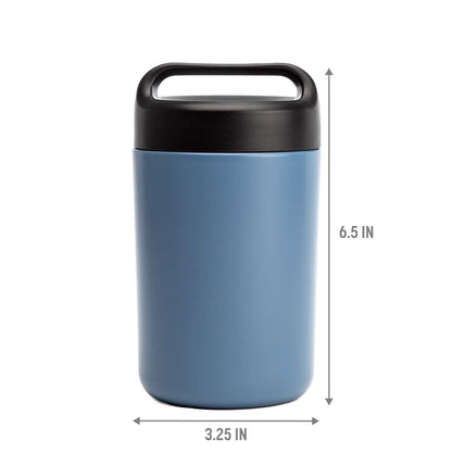 Goodful Stainless Steel Food Jar, Double Wall Vacuum Sealed Insulated Food Storage Container with Carry Handle Lid, 16-Ounce, Deep Blue