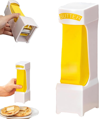 UHAIR Butter Slicer Butter Cutter: with Stainless Steel Blade - Dishwasher Safe - No-Burr Design for 1/4 lb Butter Sticks - Easy Squeeze Slicing - Convenient Butter Dispenser Tool for Kitchen