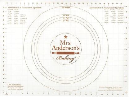Mrs. Anderson's Baking Non-Slip Pastry Rolling Mat, 18-Inch by 24-Inch