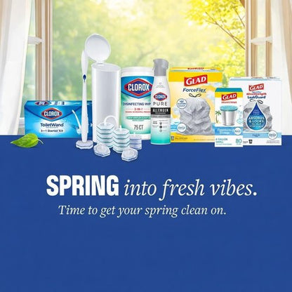 Clorox ToiletWand Cleaning Kit - Includes Caddy & 6 Refills for Effortless Toilet Care