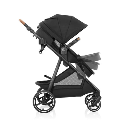 Evenflo Shyft Intuiti+ Travel System Featuring LiteMax NXT Preemie and Infant Car Seat with SensorySoothe (Eclipse Black)